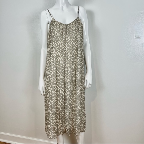 Fossil Solid Fold Dress Spaghetti Strap Fit-Flare Swing Women’s Small - Picture 5 of 16